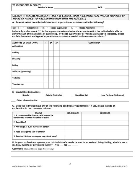 1823 Form Printable