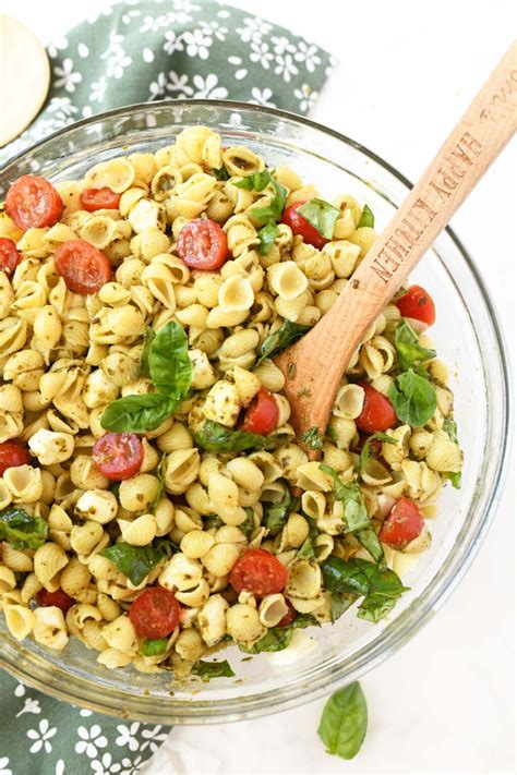 Easy Pesto Pasta Salad Recipe Savvy Saving Couple