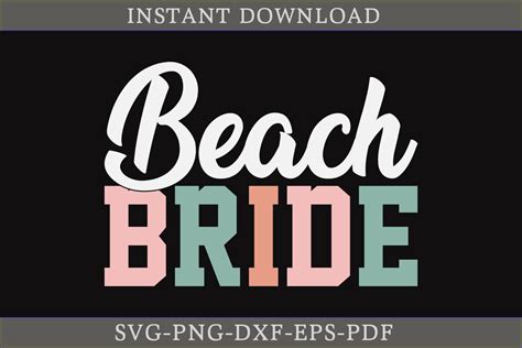 Beach Bride Svg Wedding Svg Cutting File Graphic By Craftdesign