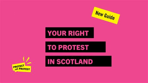 New Guide Your Right To Protest In Scotland