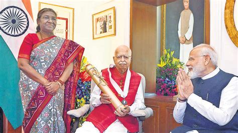 Doyen Of Indian Politics Murmu Confers Bharat Ratna On Advani