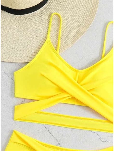 Buy Shein Teen Girls Twist Front Bikini Swimsuit Online Topofstyle