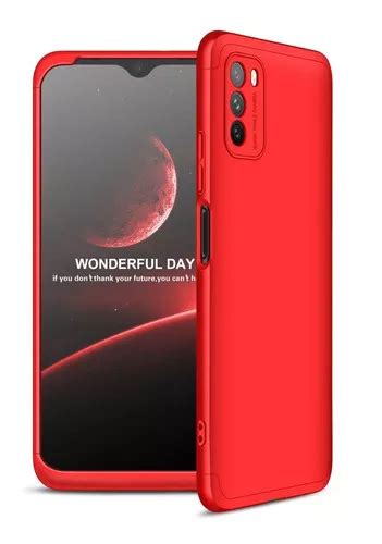 Capa Xiaomi Case 360 Vidro Temperado Vermelho Poco M3 Pro 5g Redmi Note