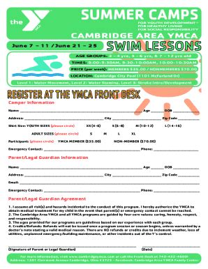 Fillable Online Swim Lessons Registration Form Template JotFormSwim