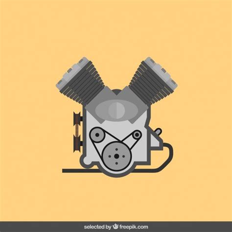 Engine in flat design style Vector | Free Download