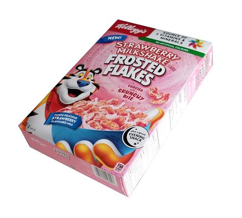 Kelloggs Strawberry Milkshake Flavored Frosted Flakes Cereal 435g15 Oz Box Imported From