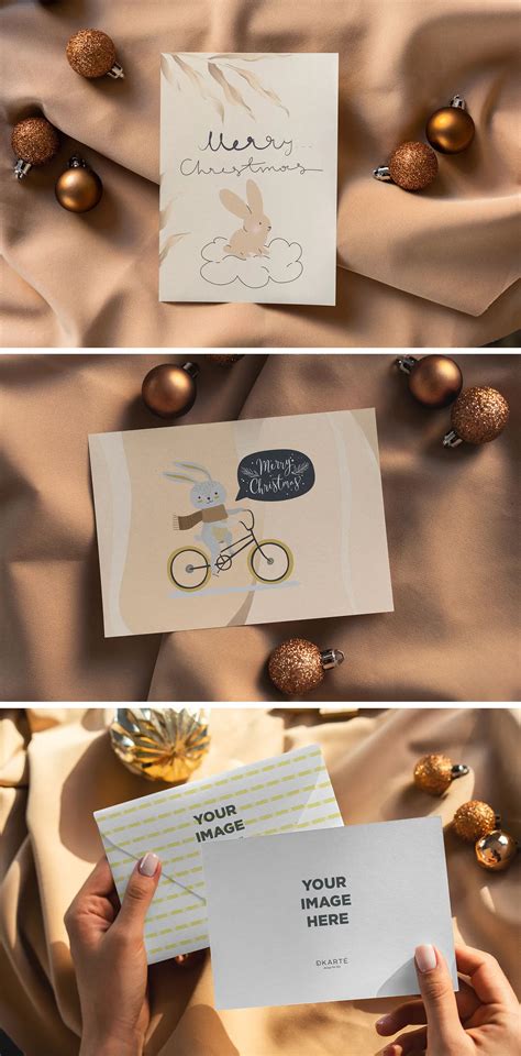 Christmas Postcard Mock Ups Christmas Postcard Postcard Design Template