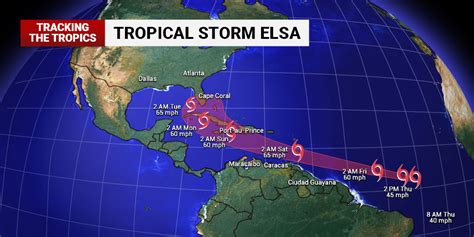 Tropical Storm Elsa Forms In The Atlantic Ocean Breaking Weather