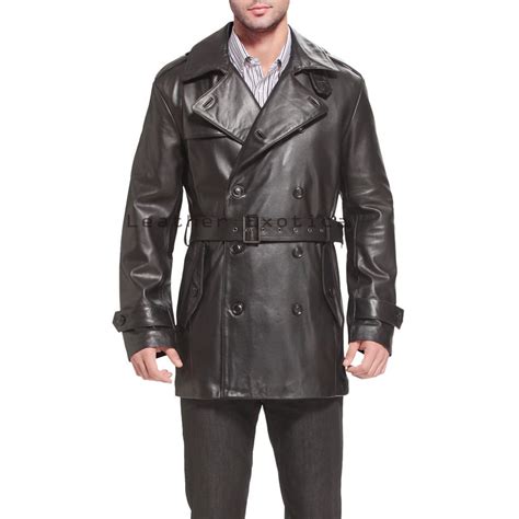 Captivating Modern Look Men Leather Coat - Leatherexotica