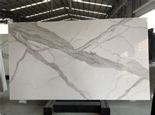 Calacatta White Nano Crystallized Glass Slabs From China Stonecontact