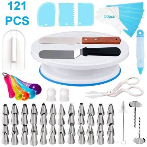 Kit De P Tisserie Plateau Tournant De G Teau Ustensiles Kits D Coration