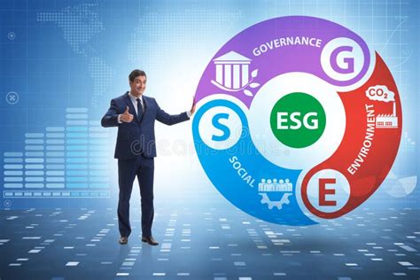 Esg Concept As Environmental And Social Governance With Business Stock