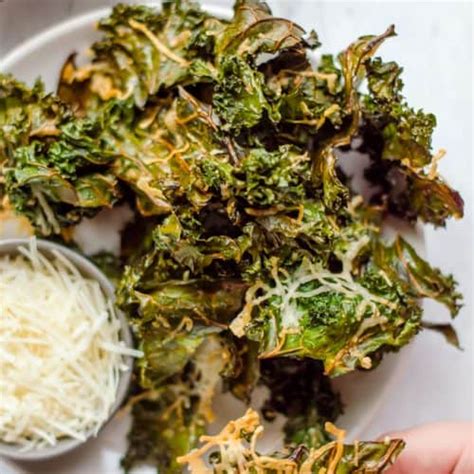 Quick Oven Baked Kale Chips With Parmesan