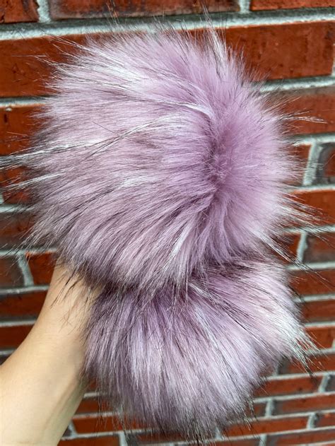 Luxury Muse Faux Fur Pom Poms Fake Fur Poms Pom Pom Beanie Etsy