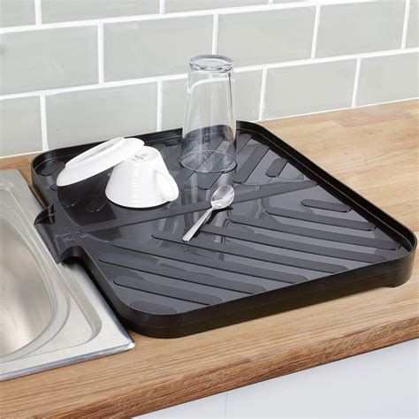 Worktop Drainer Tray Black Amazon Co Uk Kitchen Home