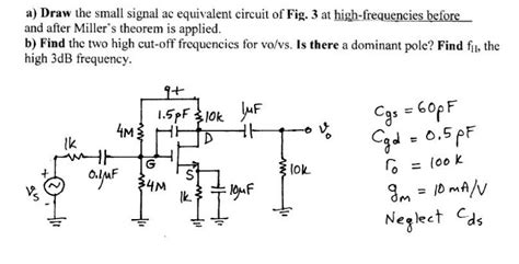 A Draw The Small Signal Ac Equivalent Circuit Of