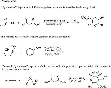 Description Of 2h Pyran Synthesis Download Scientific Diagram