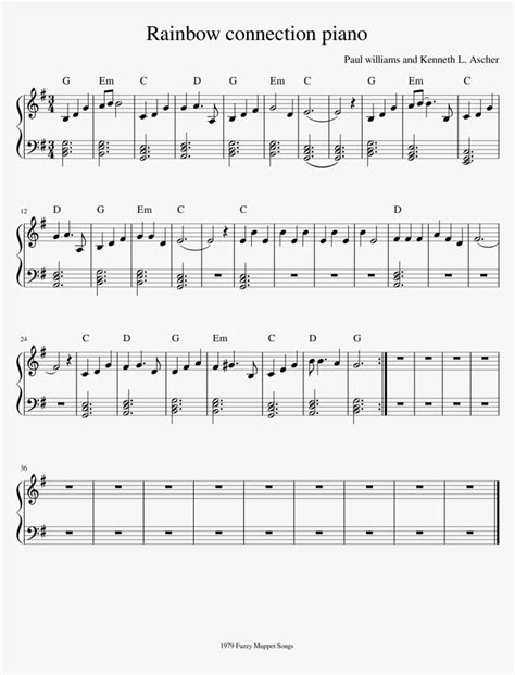 Connection Sheet For Download - Rainbow Connection Sheet Music - Free ...