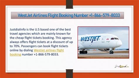 PPT Westjet Airline Flight Booking Number 1 866 579 8033 PowerPoint