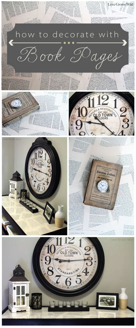 Ideas for Decorating with Book Pages - Love Grows Wild