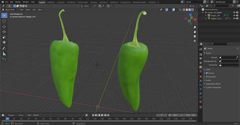 Green Hot Pepper 3D Model 24 3ds Blend C4d Fbx Max Ma Lxo Obj Free3D