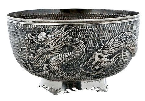 Chinese Export Silver Dragon Bowl Sold At Auction On 25th January