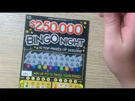 One And Done 250 000 Bingo Night PA Lottery YouTube