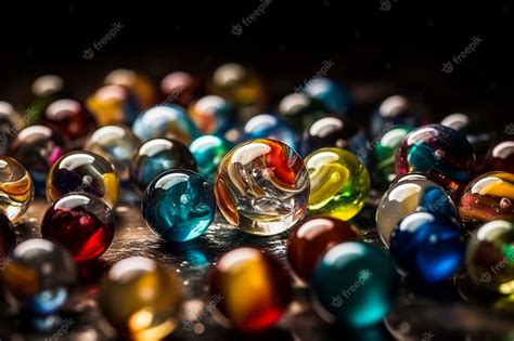 Premium Photo Generative Ai Illustration Of Background Of Round Colored Glass Marbles