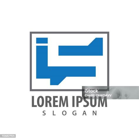 สี่เหลี่ยมผืนผ้าตัวอักษรเริ่มต้นการออกแบบแนวคิดโลโก้ Is เวกเตอร์องค์ประกอบกราฟิกสัญลักษณ