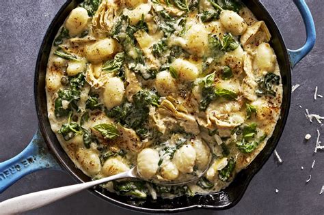 One Pan Creamy Spinach Artichoke Gnocchi Punchfork