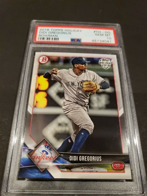 Topps Holiday Th Dg Didi Gregorius Holiday Card Psa Gem Mint