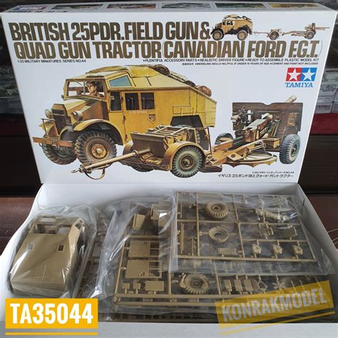 TAMIYA 35044 BRITISH 25 PDR FIELD GUN QUAD GUN 1 35 Shopee Thailand