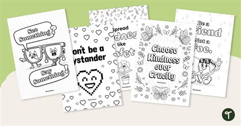 Anti Bullying Colouring Sheets Teach Starter