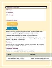 Practical Exercises Pdf Practical Open Android Studio Toast App