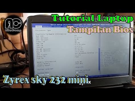 Cara Masuk Bios Laptop Zyrex Sky Mini Youtube