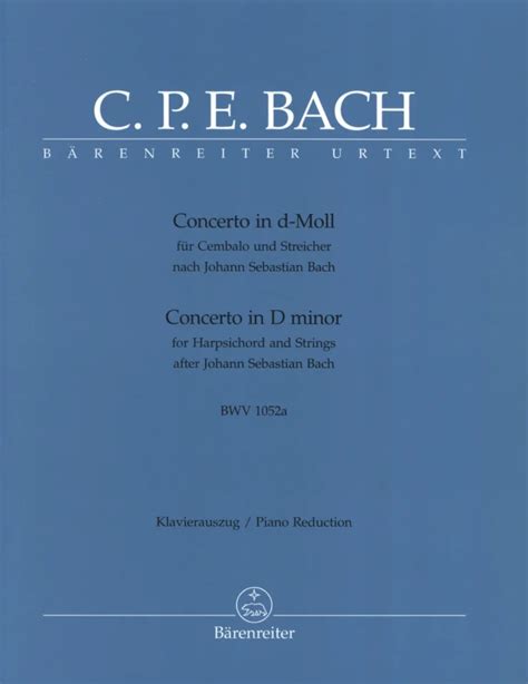 Cembalokonzert D Moll BWV 1052a Von Carl Philipp Emanuel Bach Et Al