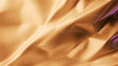 Gold Satin Fabric Texture Background Closeup Of Rippled Golden Silk