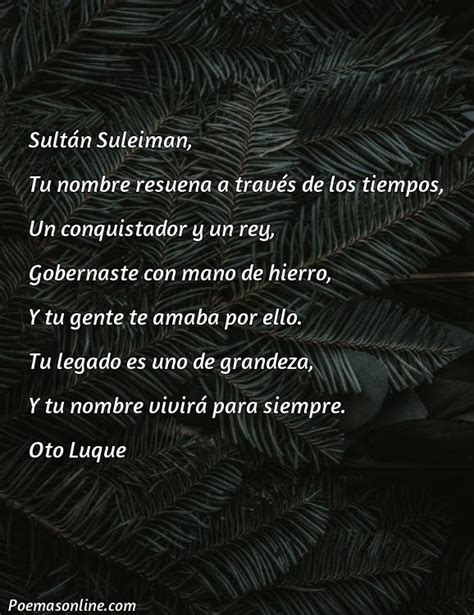 5 Mejores Poemas De Sultan Suleiman Poemas Online