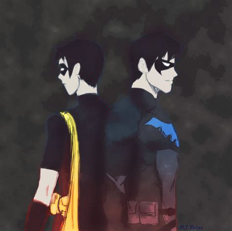 Robin to Nightwing by BoxOfNinja on DeviantArt