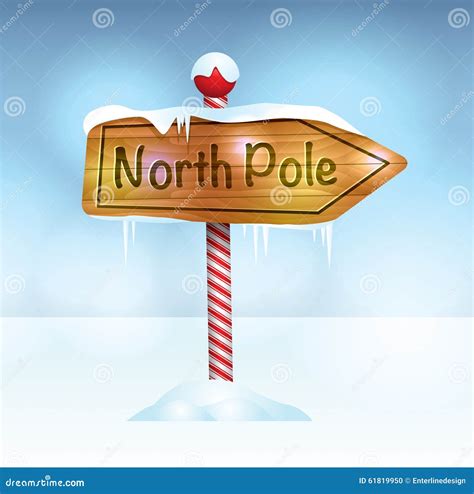 Printable North Pole Christmas Sign