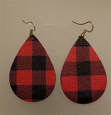 Buffalo Plaid Earrings Etsy