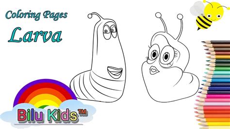 Larva Characters Coloring Pages