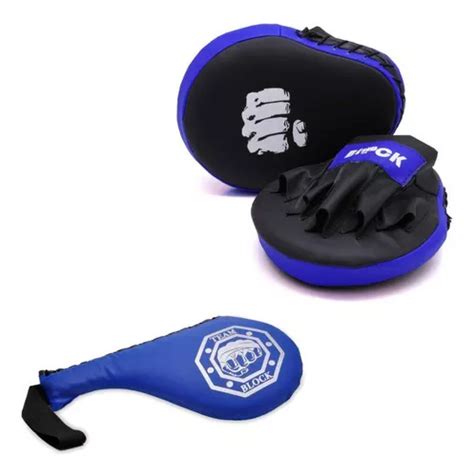 Block Fitness Kit Manopla De Foco E Raquete De Chute Para Treino Muay