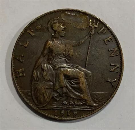 1919 GREAT BRITAIN 1 2 Penny George V Coin 4 99 PicClick AU