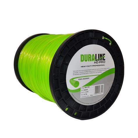 Fio de Nylon Duraline HD Pro Perfil Redondo Ø 1 8 mm Nordtech