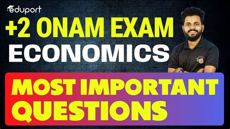 Plus Two Economics Onam Exam I Most Important Sure Questions Short