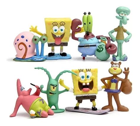 8 Figuras Bob Esponja Patricio Calamardo Gary Envío Gratis Envío Gratis