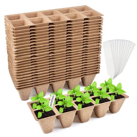 Buy Mrtreup Pack Peat Pots Seed Starter Tray Cells Seed Starter