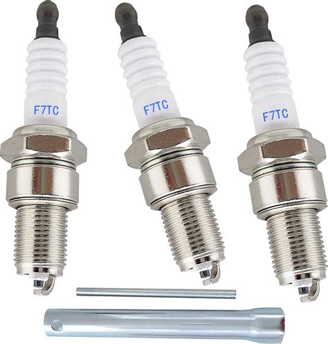 Amazon YSIL 3Pcs F7TC Spark Plug With Wrench Replace For GX120