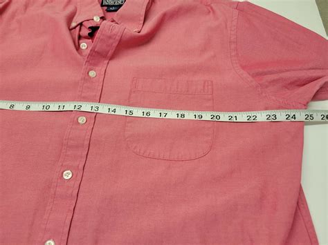 Lands End Mens Large 16 165 Tall Button Down Dress Shirt Red Ebay